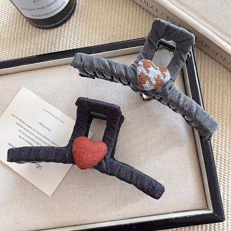 Qiandongge love hair grab clip women's large hair volume shark clip back head hairpin hair