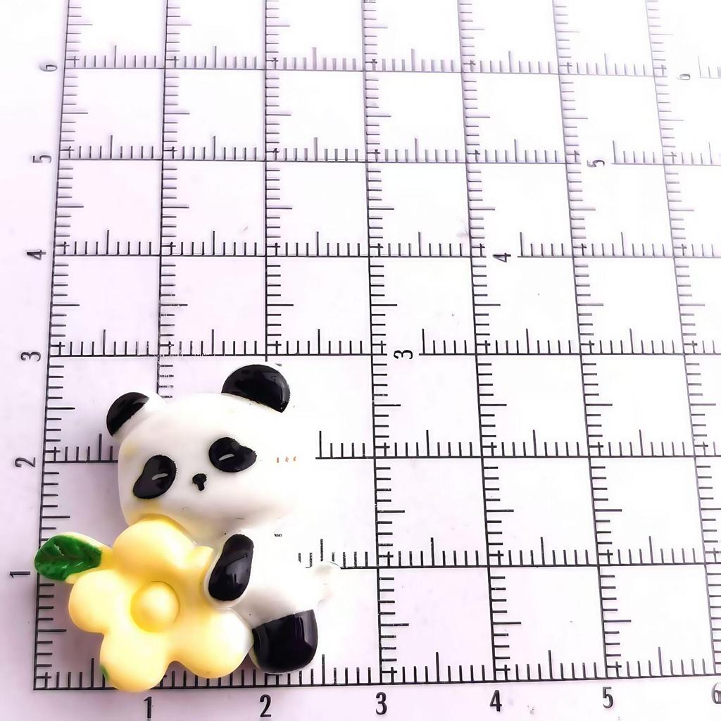 Panda Green Bamboo Shoots Glossy Resin DIY Jewelry Accessories