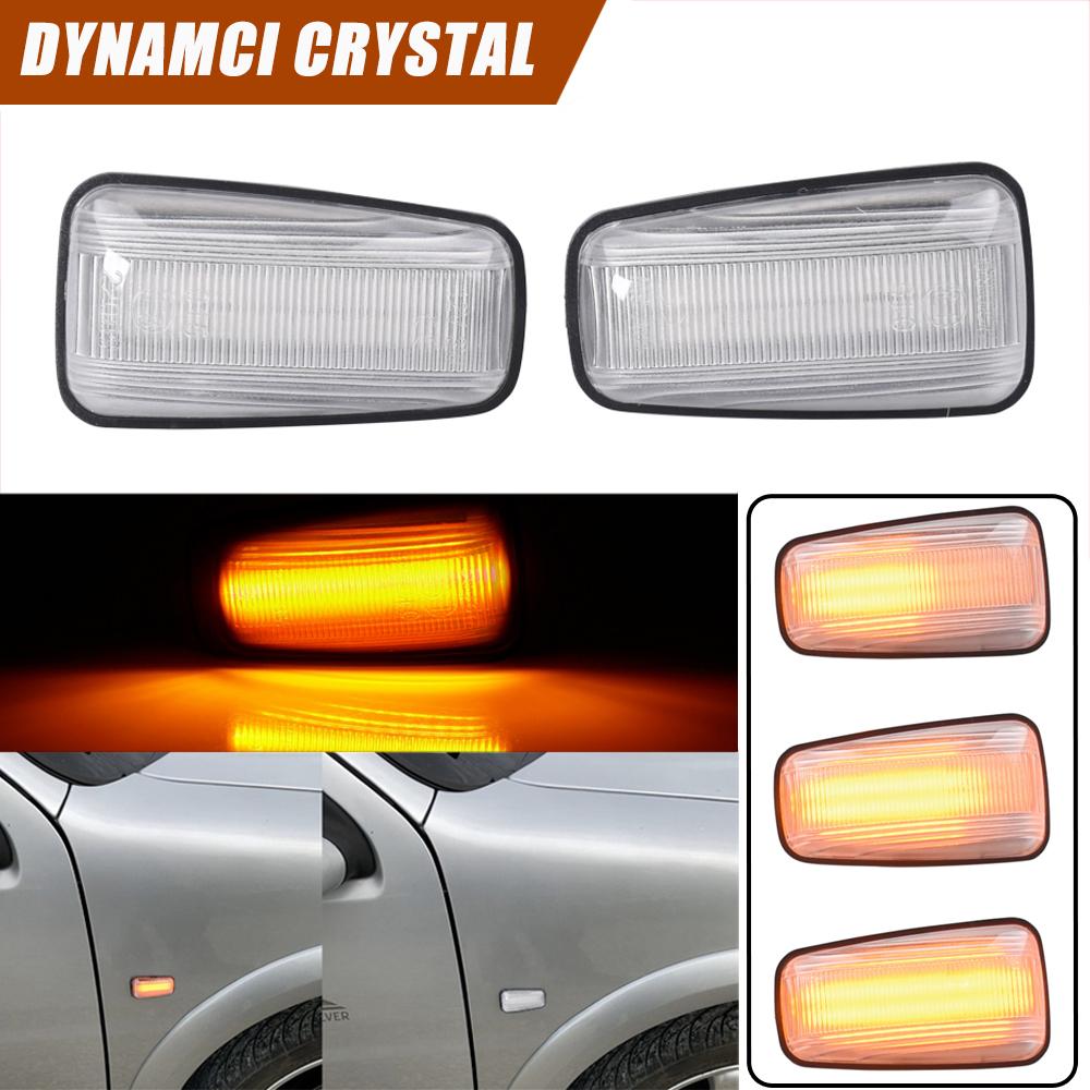 2PCS Led Dynamic Side Marker Turn Signal Light for Peugeot 306 106 406 806 Citroen XM ZX Break Xsara Xantia Fiat