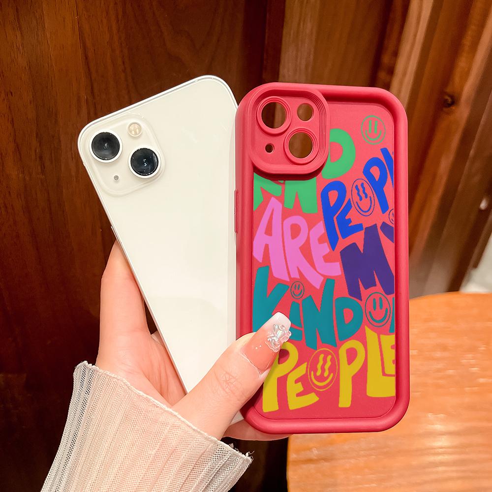 Soft Silicone Square Ladders Cartoon Pattern Full Cover Camera Protection Shockproof Case for Huawei Honor Xiaomi Redmi Samsung