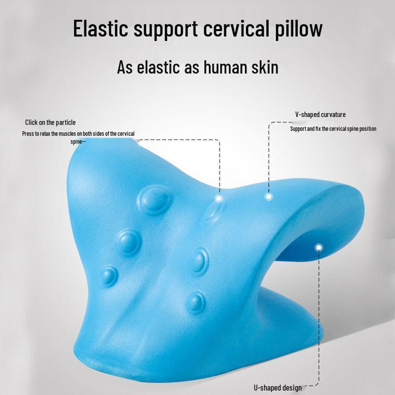 

Подушка для массажа шейного отдела позвоночника в форме буквы С - Облегчение боли в шее и плечах, Корректор осанки, Поддержка изгиба синий