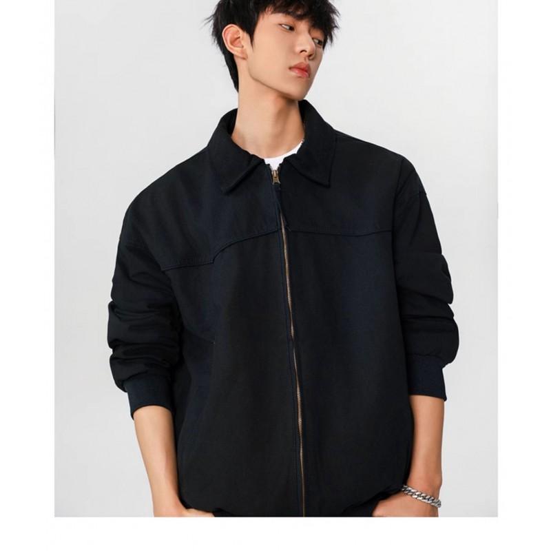 Mens Retro Detroit Harrington Jacket Streetwear Loose Fit Casual Coat