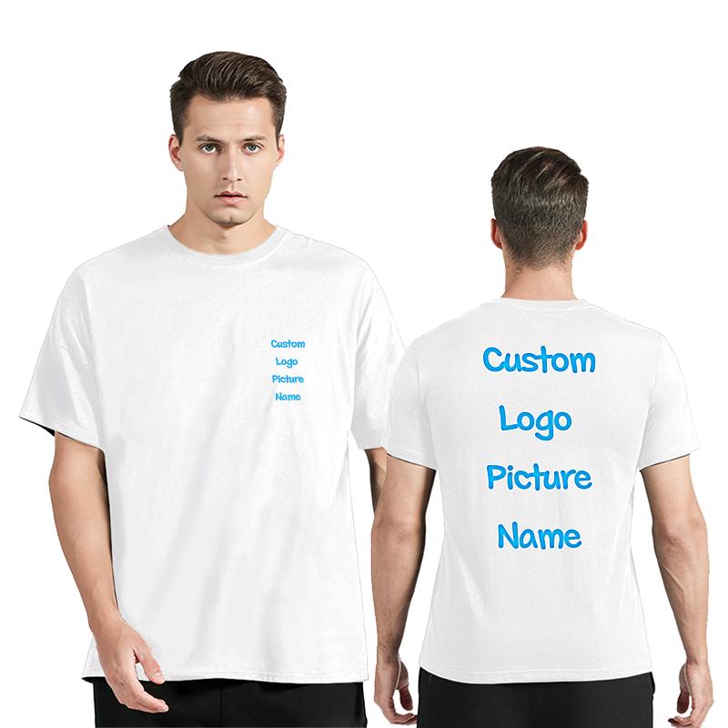 Unisex Cotton Tshirt Customized Printed T Shirt Harajuku Top DIY Your Like Photo Or Logo T-shirt Fashion Custom Tshirt Tees Tops