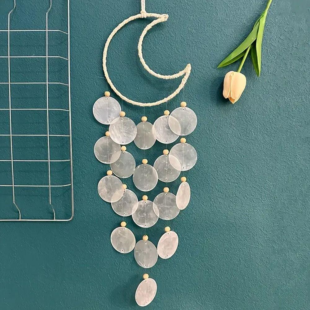 Moon Shapes Small Hanging Wind Chimes Colorful Moon Dream Catchers  for Room Window Balcony