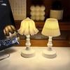 1Pcs Mini Dollhouse Retro Flower Lamp Creative Lily Of The Valley Lotus LED Night Light for DIY Fairy Garden Ornaments