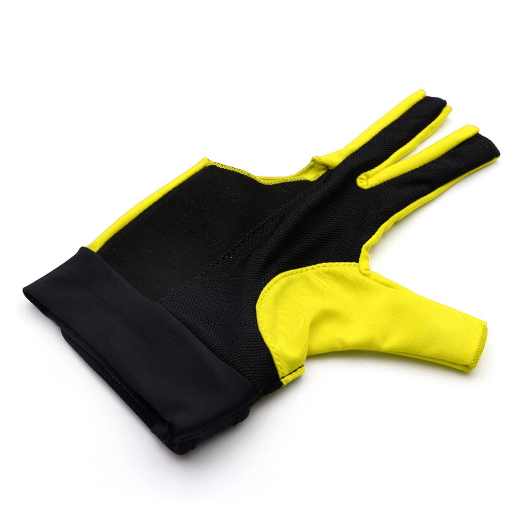 Black Scorpion CUESOUL Right Hand Billiard Gloves, 3-Finger Cut-Off Gloves, Non-Slip, Unisex…