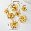 Retro Style Metal Flower Jewelry Set European Style Exaggerated Retro Jewelry  For Ladies