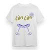 Women's T-shirt With Aperitivo Graphic Unisex White 100% Cotton Oversize Tee USA