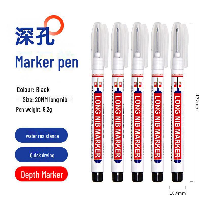 

Водостойкий маркер с длинным наконечником и масляной ручкой для деревообработки и плитки single price чёрный