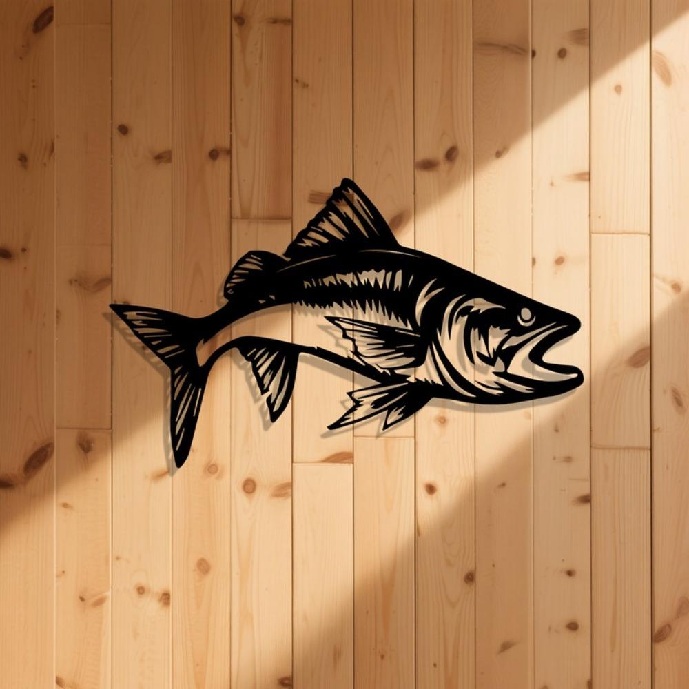 Vintage Wrought Iron Frog Fish Wall Decor, Weather Resistant Rust Proof Forging, Kitchen Beach House Summer Cool Theme Gift
