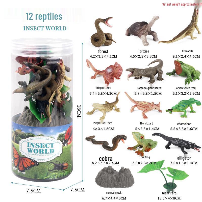 Mini Animal Growth Cycle Toys: Butterfly, Rooster, Ant, Frog, Sea Turtle, Dragonfly