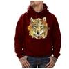 Men's Fashion Letters Printed Casual Slim Long-sleeved Hooded Sweatshirt Tops Pullover