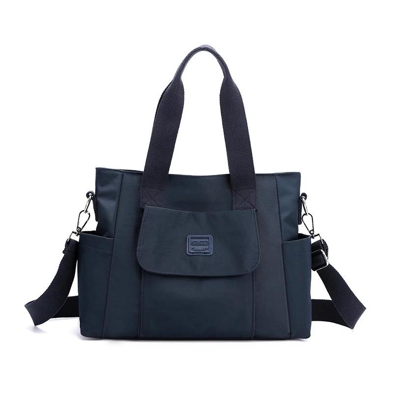 Tote Bag Kabelka Taška přes rameno pro ženy Nylonová voděodolná Velkokapacitní nákupní CrossBody taška Dámská taška Messenger