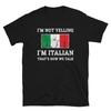Im Not Yelling Italian Funny Vintage Italy Flag T Shirt Humorous Saying Quote Vintage Washed Slightly Breathable Stretched