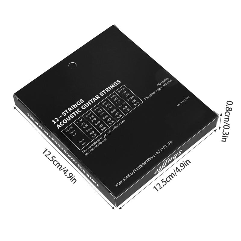 12Pcs Acoustics Guitar Strings for 12 String Classical Guitar Accessories