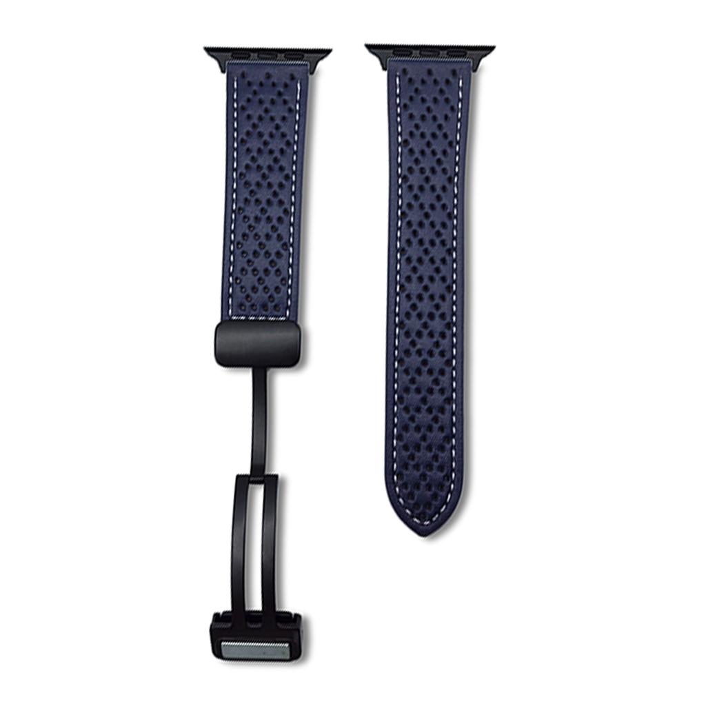 Microfiber Leather Watch Bands For Apple Watch Series 10 9 8 7 SE 6 5 4 3 2 1 42mm 41mm 40mm 38mm Breathable Magnetic Strap