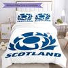 3pcs Scotland Rugby Bedding Set Duvet Cover Closure Includes 1 Duvet Cover & 2 Pillowcases, Soft and Comfortable for All Seasons.