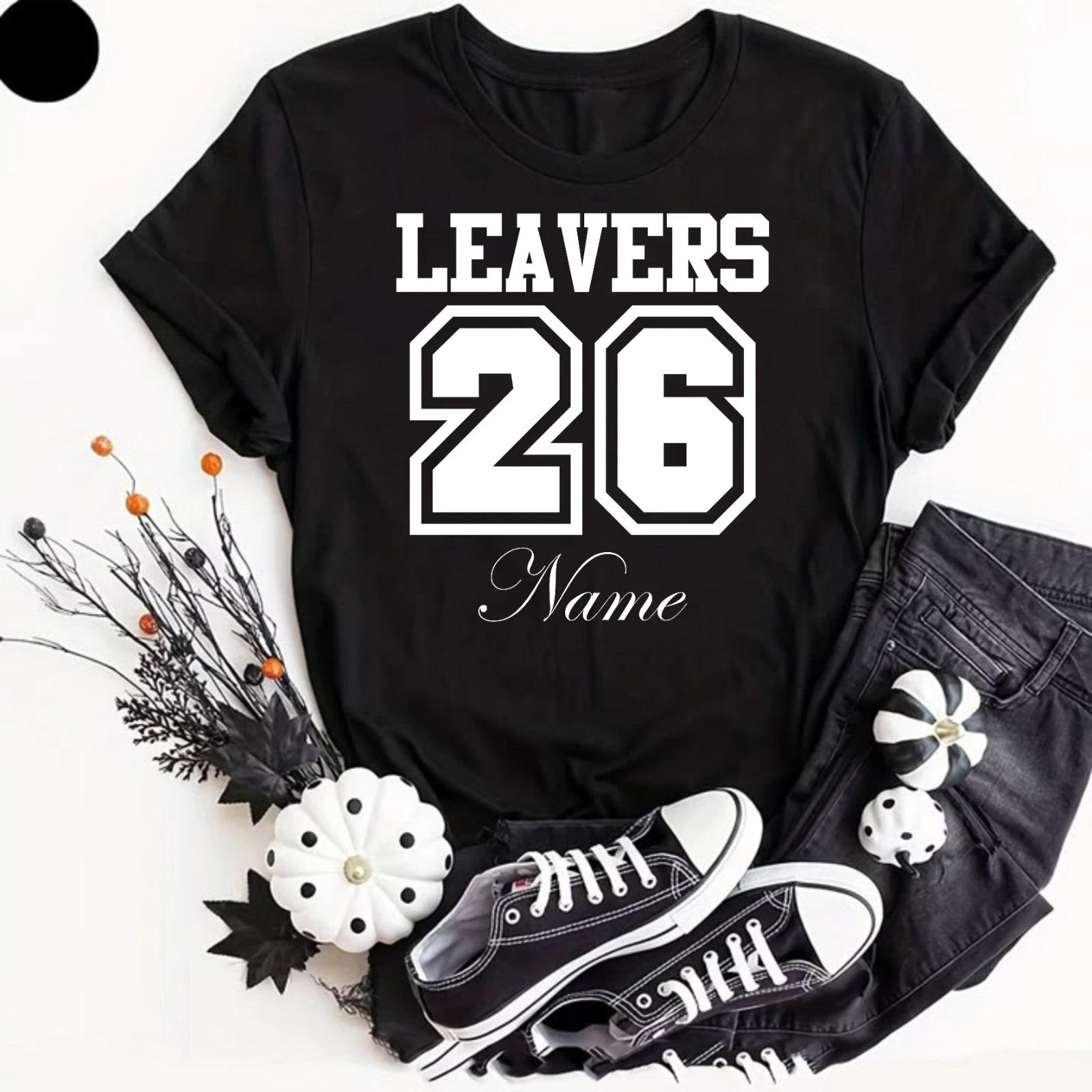 Personalised School Leavers 2026 T Shirt Unisex Gift For School Name Graduation L
