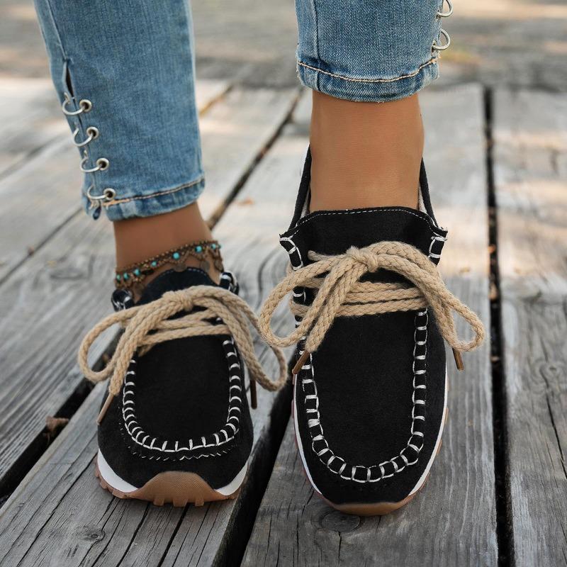 

Жіночі замшеві лофери без шнурівки - М яка підошва, богемний стиль, балетки на осінь, зручні повсякденні мокасини для водіння 43 чорний