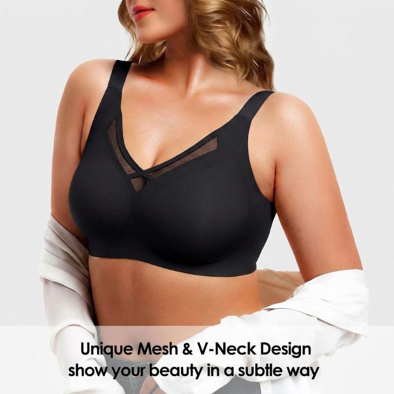 Plus Size Seamless Thin Light Wireless Bra For Women