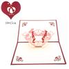 1pcs 3D Pop Up Greeting Cards With Envelope Laser Cut Post Card For Birthday Christmas Valentine' Day Party Wedding Decoration