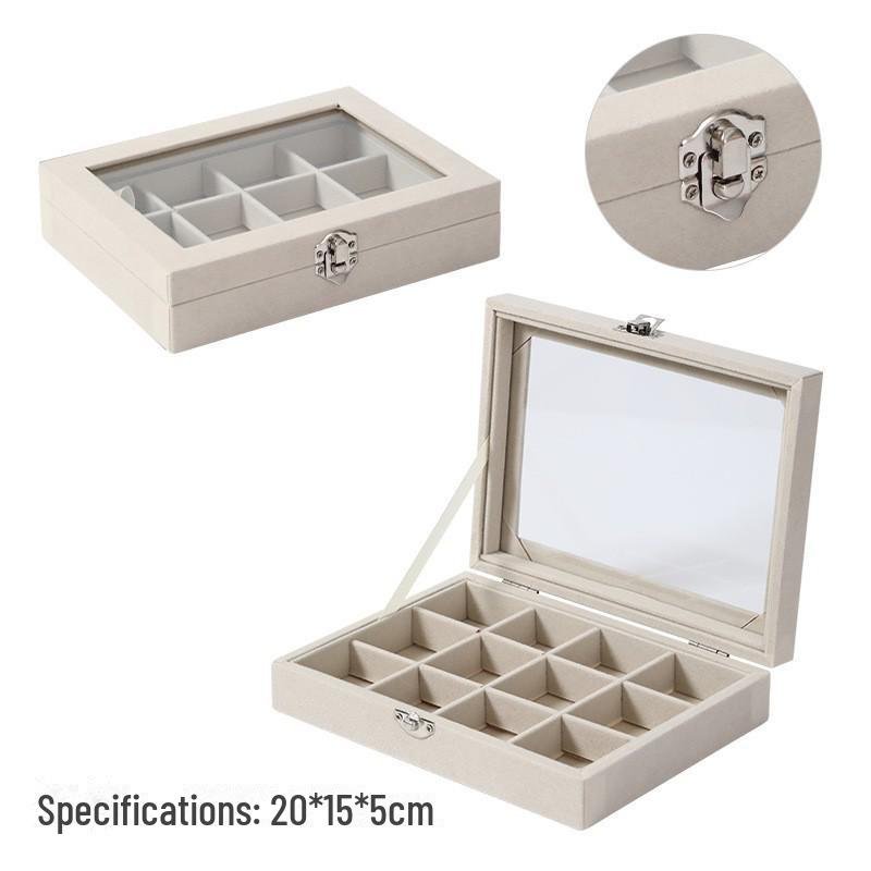 

Шкатулка для бархата: Девятисекционное хранилище для сережек, ожерелий и колец