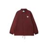SS24 Letterprint Polo Kraag Lange Mouwen Jas Unisex Jassen Bordo CHXJKA241004M-RED