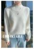 Women's Wool Cashmere Half-High Collar Sweater - Autumn & Winter Versatile Knit Pullover
