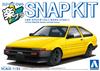 Aoshima Bunka Kyozaisha Raku Plastikový Snap Kit Toyota Sprinter Trueno Custom Žlutý Plastový Model 1/32 č.11CU-YW Barevně kódovaný (Auto)