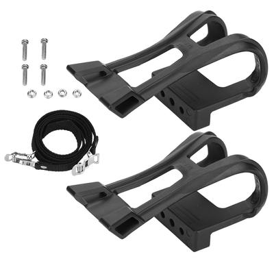 Kunststoff Schwarz Einstellbar Fahrrad Pedale Straps Anti slip Toe Clip Gürtel Fahrrad Zubehör