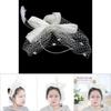 Wedding Women Net Mesh Bridal Face Veil Hats Brides Fascinator Headwear Hair Accessory(Black)