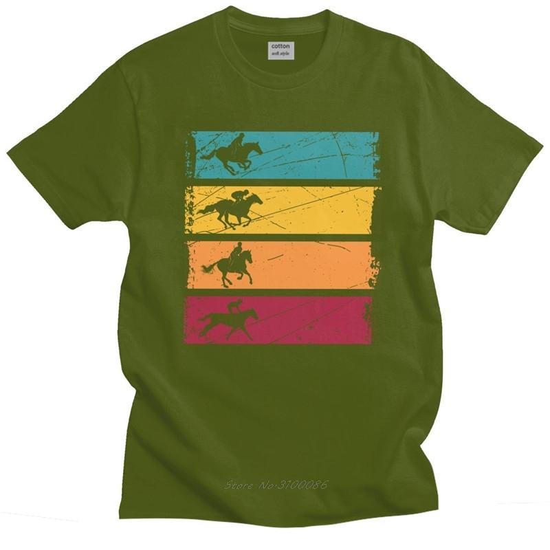 Trendy Unisexs Vintage Horse Riding Tshirt Short Sleeve Cotton Tshirt Designer Equestrian Rider Tee Shirt Oversized Clothes Tops