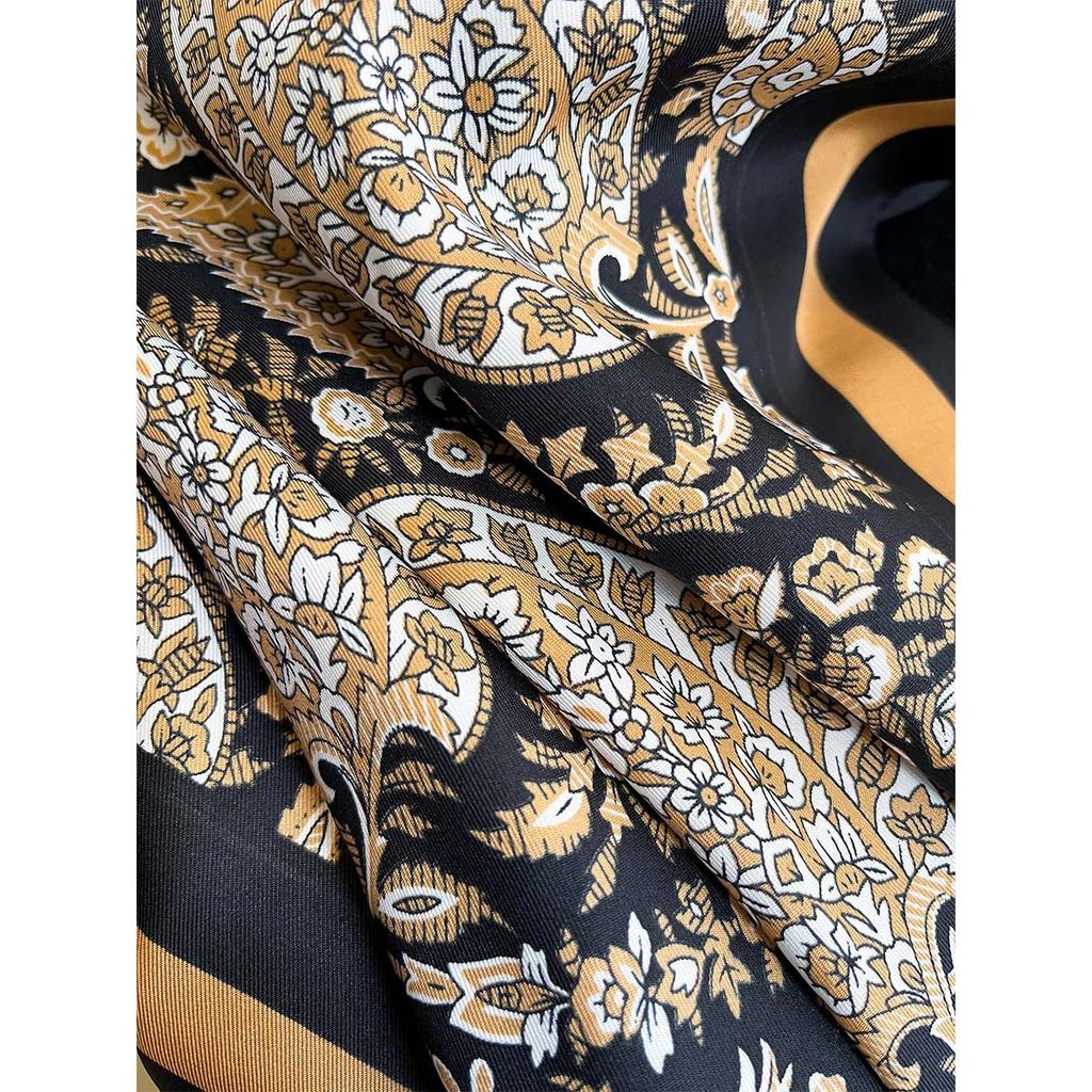 New Summer Luxury  90*90Cm Silk Scarf Women Fashion Satin Hijab Scarves Pareo Bandana Shawl Wrap Headband Foulard Bufandas