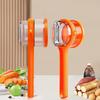 Peeler Large Capacity Cup with Serrated Blade Peeler Bi-Directional Cutter Head Ergonomic Design Peeling Tool for Kitchen Home Travel