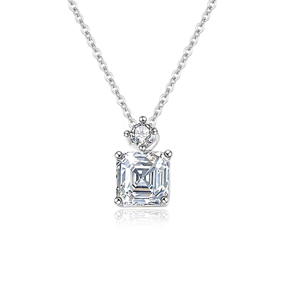 S925 Sterling Silver Moissanite Cross Pendant Clavicle Necklace for Women Luxury Sparkling Fine Jewelry Gift