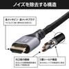 Elecom HDMI-Kabel Ultra High Speed, 3 m, Nylon-Mesh, Aluminium-Anschluss, High Speed HDMI-Kabel, zertifiziert, Ultra High Speed für Spiele, Schwarz, 8K/60Hz [Ultra