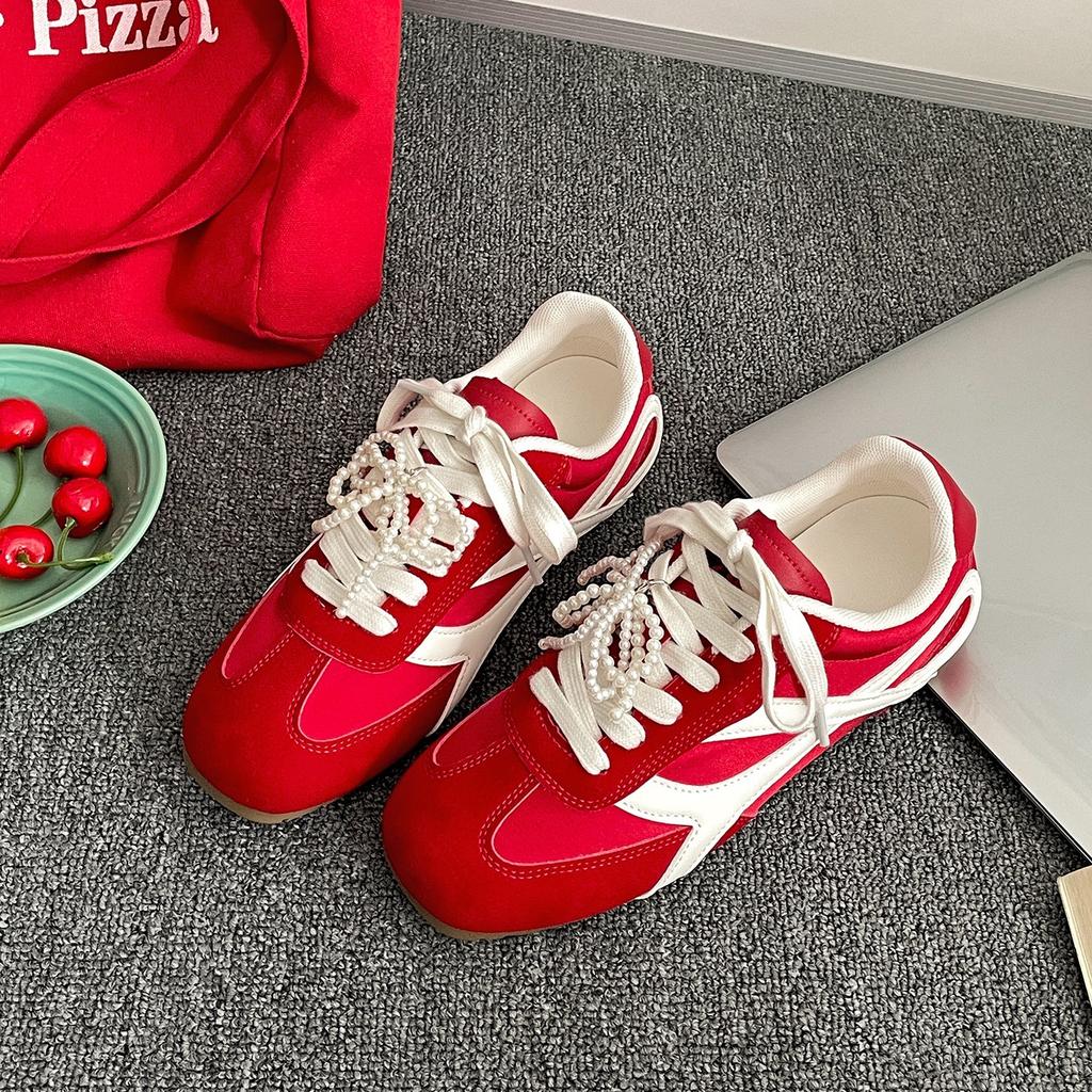 Popular retro with skirt inner height increase flat-soled Forrest Gump training shoes women's 2025 new summer soft-soled casual board shoes
