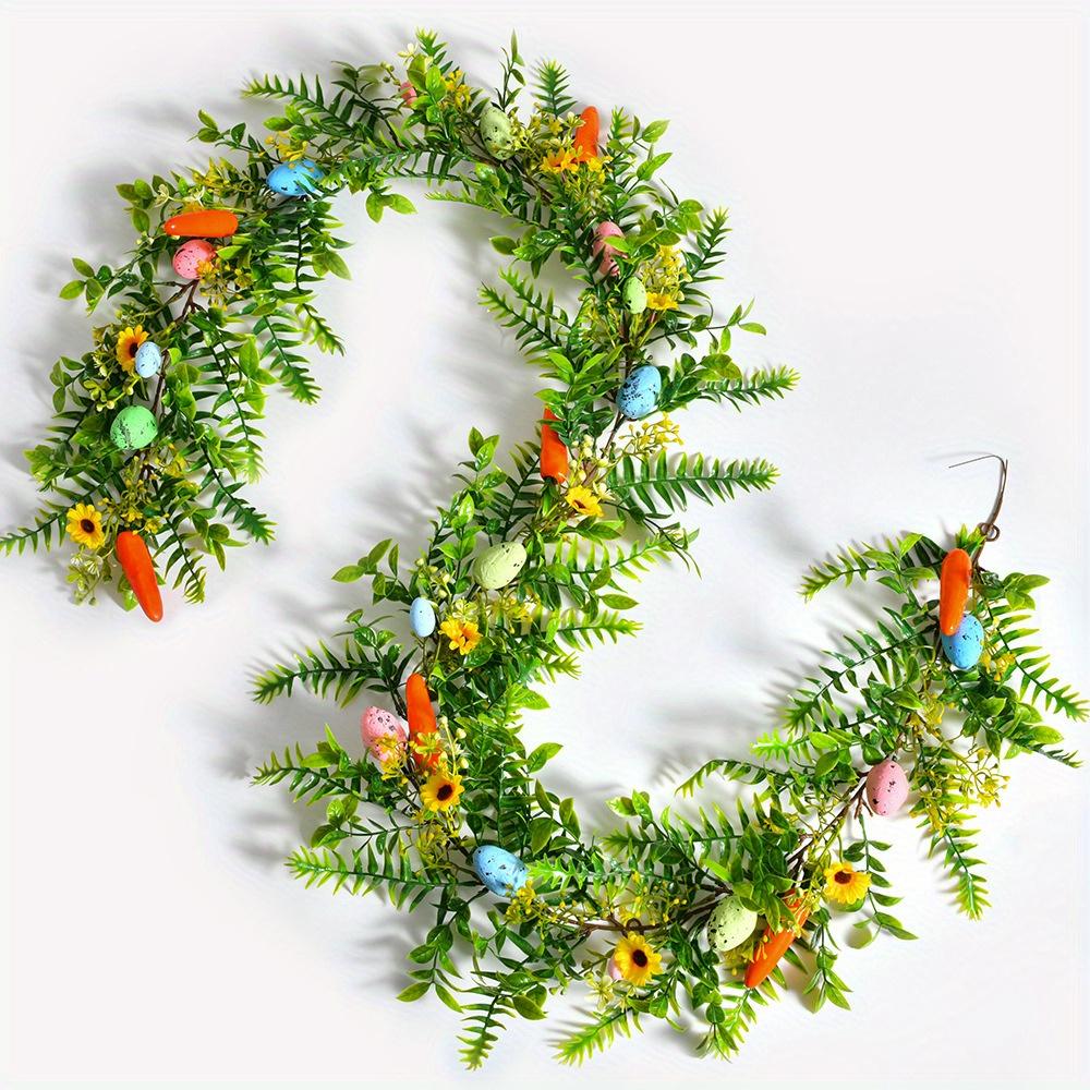 

180CM Easter Flower Vine Water Grass Resurrection Easter Egg, Hanging Festival Decoration Artificial Simulation Flower Vine