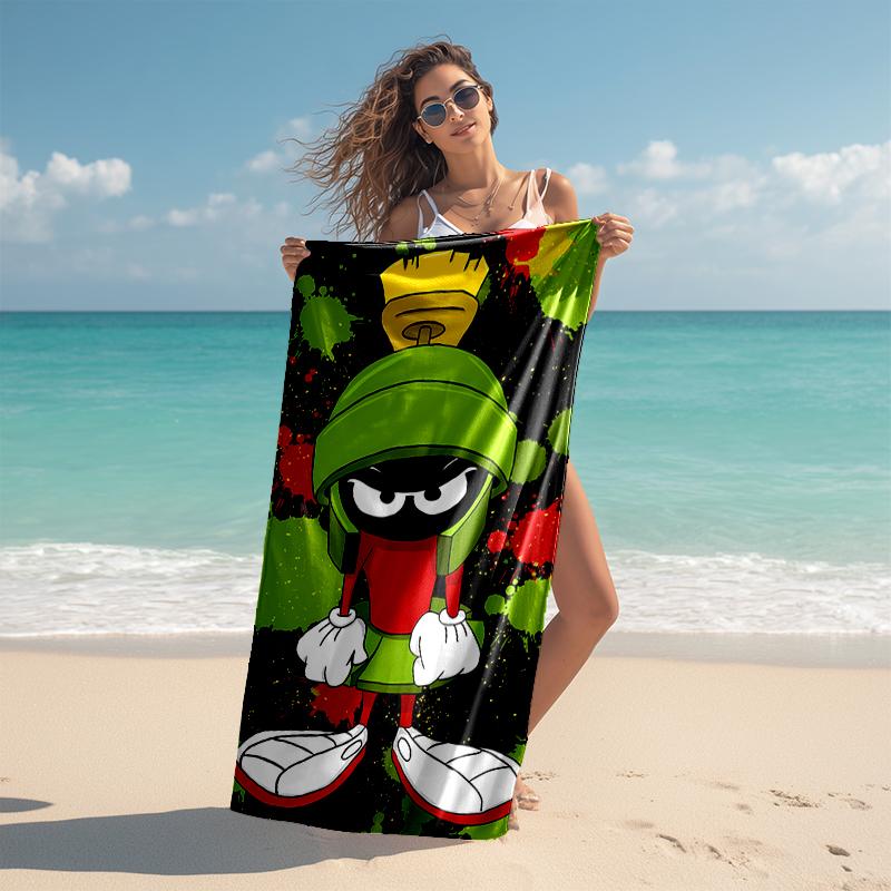 Beach Towel with Marvin the Martian1 Pattern - soft,absorbent,machine washable Lightweight&Modern,swimming,Travel Essentials