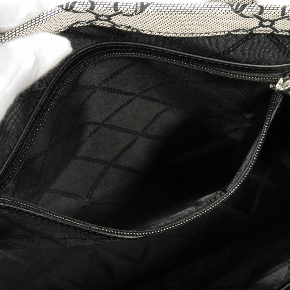 Used 11974 Gigi Empire Logo Large Tote 30S3G3GT3J 7924 Black 2-Way Shoulder Bag MK Jacquard Natural Unisex from Japan