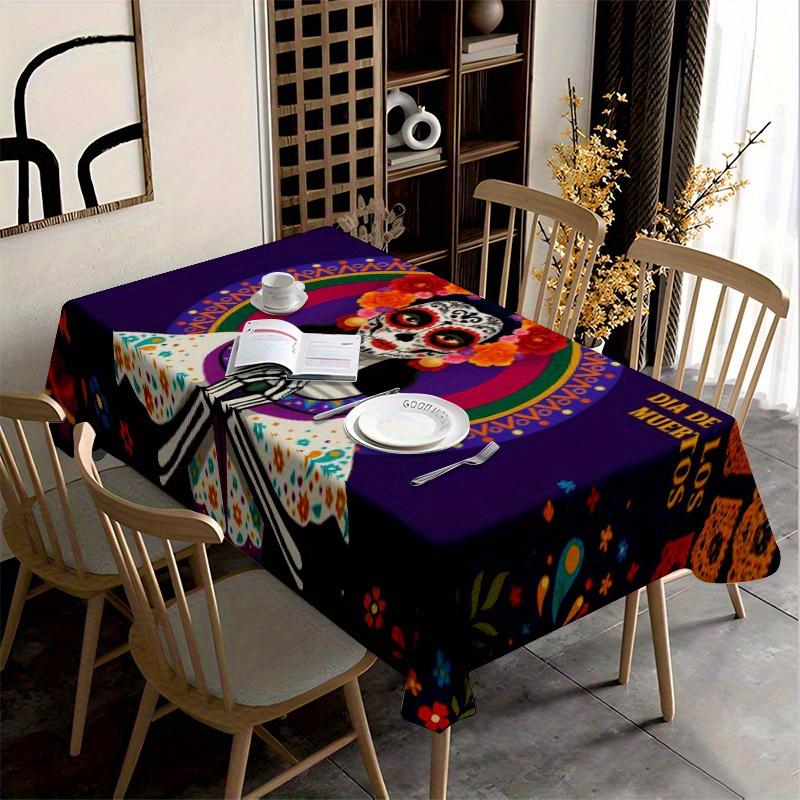 Mexican Folk Art Rectangle Table Cloth for Table Decor Kitchen Dining Waterproof Reusable Tablecloth for Tables Dining Room