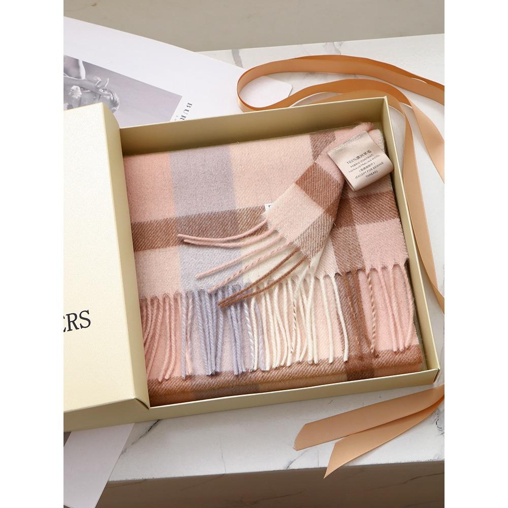 Лучшие товары в Великобритании 100% шерстяной клетчатый шарф женский зимний студенческий — фото 31