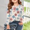 Girls Long Sleeve T Shirts Kids Fall Tops Crewneck Basic Tees Vintage Graphic Printing Top 5-14Y