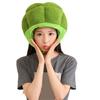 Green Brokkoli Headgear Plush Brokkoli Hat Novel Funny Brokkoli Caps Photography Props Halloween Party Cosplay Costume