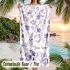 Floral 3 Theme Quick Dry Beach Towel Custom Name Text Print Large Sand Resistant Towel Beach Vacation