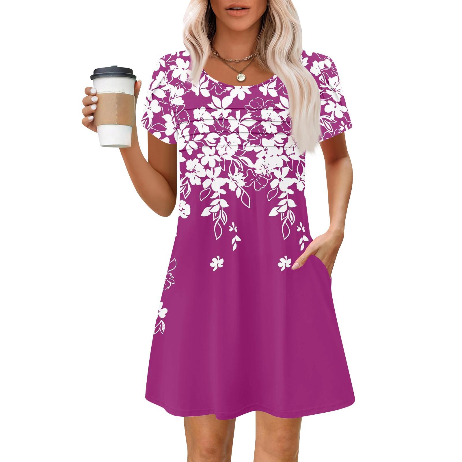 

Женские летние повседневные лепестковые узкие полосатые плиссированные однотонные платья XL