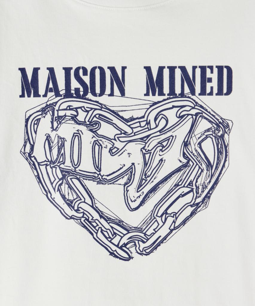 MAISON MINED (W) Doodle Heart Long Sleeve White