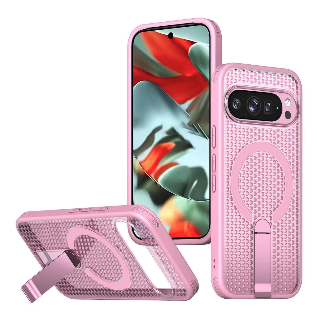 Google Pixel Heat Dissipation Case - Compatible with Pixel 10 Pro & 9A, Magnetic Stand, Fan Star Design.