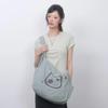 Cat Symbol Applique Washed Crossbody Bag LIGHT BLUE