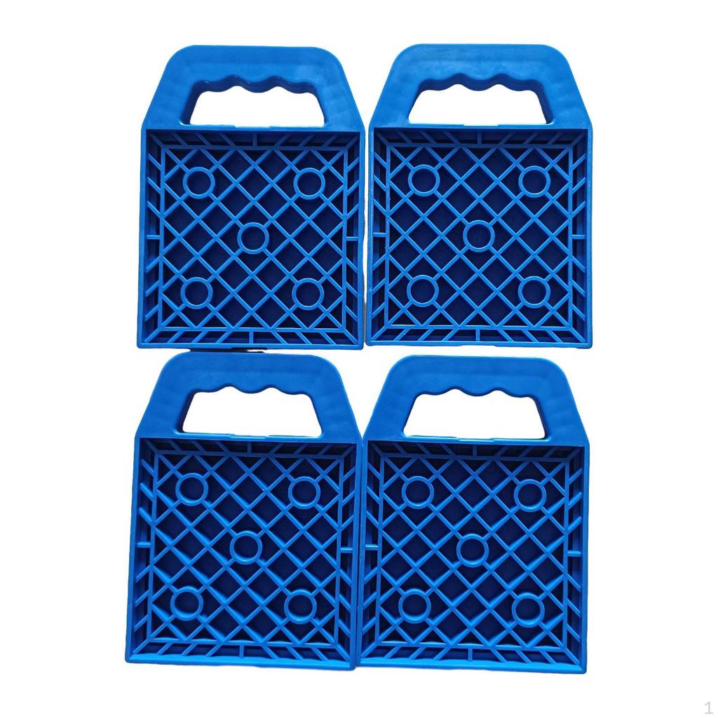 4 Pieces RV Stabilizing Jack Pads Leveling Blocks, Trailer Stabilizer